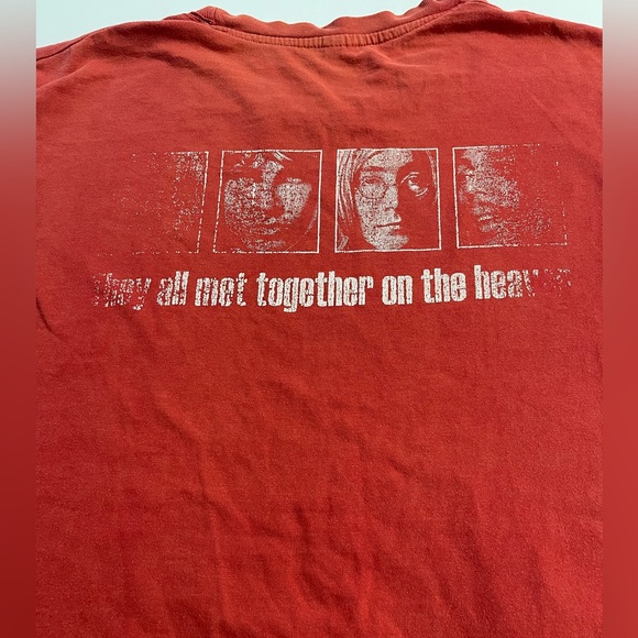 They All Met In Heaven Kurt Cobain-Marley-Lennon-Morrison Memorial T-shirt VTG? - Picture 6 of 8